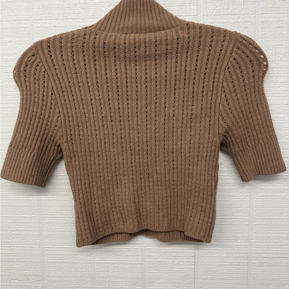 Free People Ribbed Cowl Neck Sweater in Brown - Picture 3 of 4